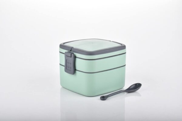 Bento Lunch Box Square Double Layer
