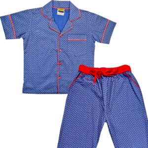 Shopmozo 100% Cotton Kids Sleep Wear Pajama Top Night Suit For Boys & Girls (SM-002043_Parent)