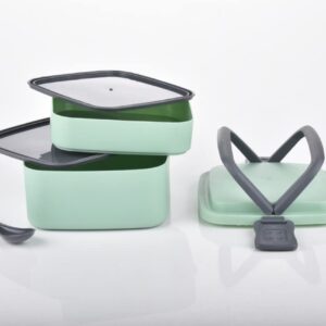 Bento Lunch Box Pista with Stainless Steel Apple Cutter