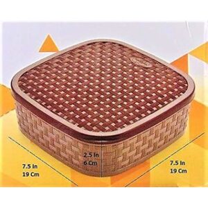 Plastic Wooden Style Masala Spice Rangoli Box