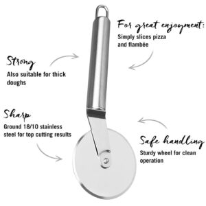 Stainless Steel Pizza Cutter with Long Churner