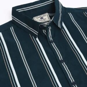 Dennins Lingo Men’s Striped Slim Fit Cotton Casual Shirt