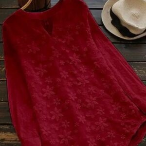 Trendy Cotton Embroidery Work Top for Women