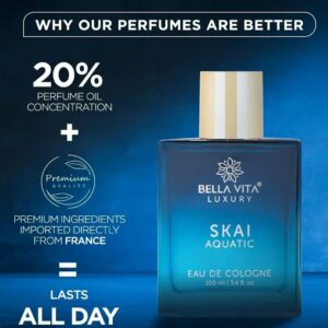 Bella Vita Organic Luxury Skai Aquatic Unisex Eau De Cologne Perfume (100ml)