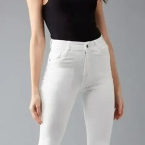 Trendy Slim Fit Jeans for Women White