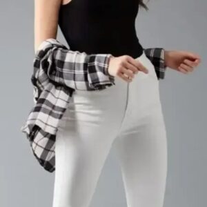 Trendy Slim Fit Jeans for Women White