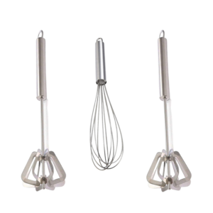 De’ Luce Stainless Steel Spring Whisk Egg Beater Milk Blender for Blending, Whisking Pack of 3