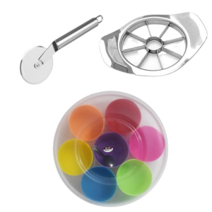 De’ Luce Plane Masala Spice box With SS Pizza Cutter & Apple Cutter Combo Pack of 3