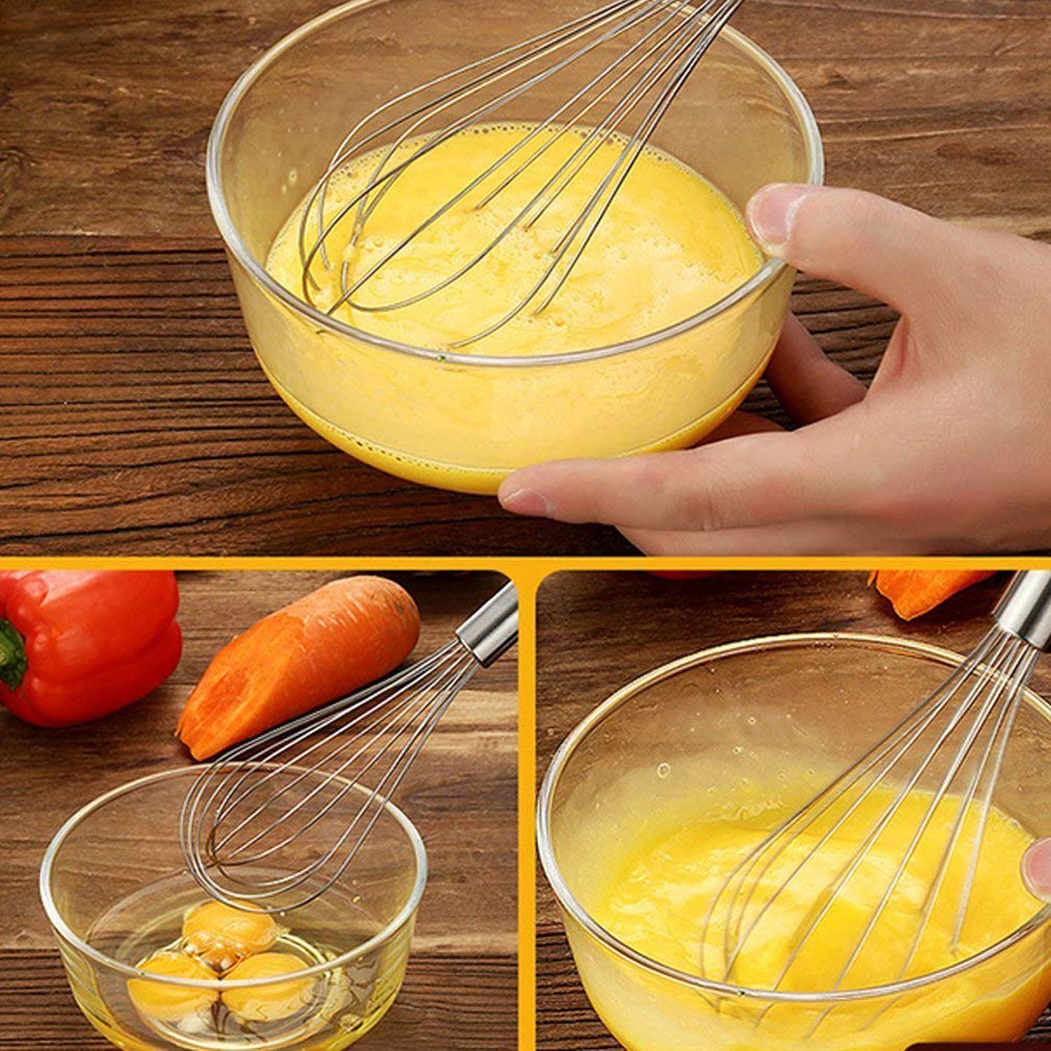 De' Luce Stainless Steel Spring Whisk Egg Beater Milk Blender for Blending, Whisking Pack of 3 11 De' Luce Stainless Steel Spring Whisk Egg Beater Milk Blender for Blending, Whisking Pack of 3 - Image 9