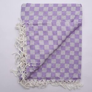 Lucky Sleep® Bhagalpuri Chadar Chekered 52X96 inch Purple