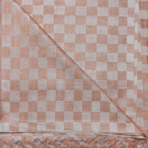 Lucky Sleep® Bhagalpuri Chadar Chekered 52X96 inch Peach