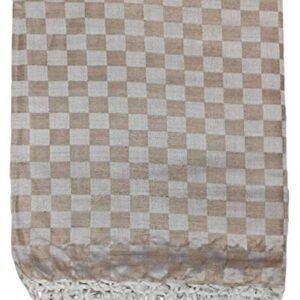 Lucky Sleep® Bhagalpuri Chadar Chekered 52X96 inch Beige