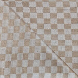 Lucky Sleep® Bhagalpuri Chadar Chekered 52X96 inch Beige