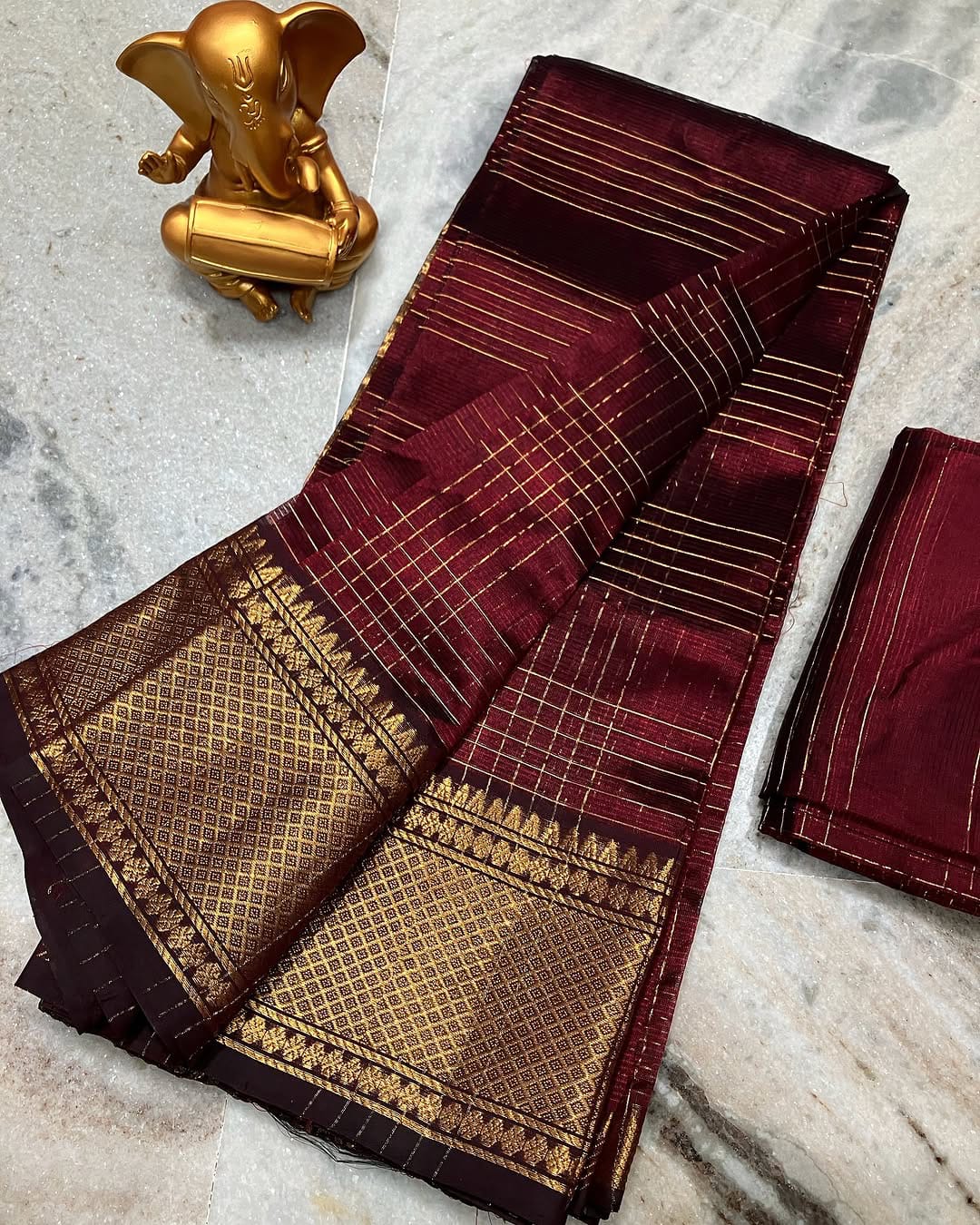 Mangalagiri kota silk fancy saree