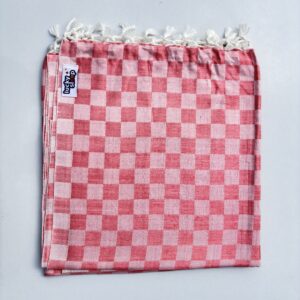 Lucky Sleep® Bhagalpuri Chadar Chekered 52X96 inch Pastel Orange