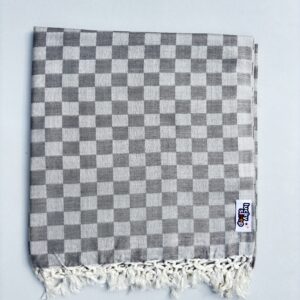 Lucky Sleep® Bhagalpuri Chadar Chekered 52X96 inch Grey