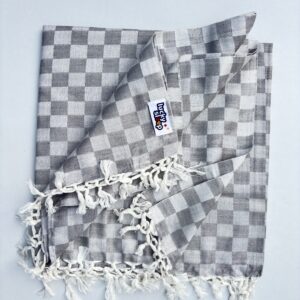 Lucky Sleep® Bhagalpuri Chadar Chekered 52X96 inch Grey
