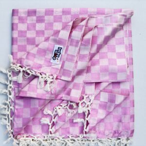 Lucky Sleep® Bhagalpuri Chadar Chekered 52X96 inch Pink