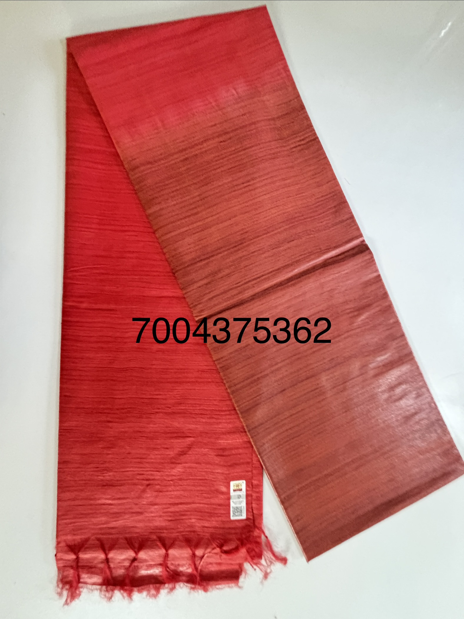 Pure Silk Tussar Ghicha Saree with Woven Zari Border 5 Pure Silk Tussar Ghicha Saree with Woven Zari Border - Image 3