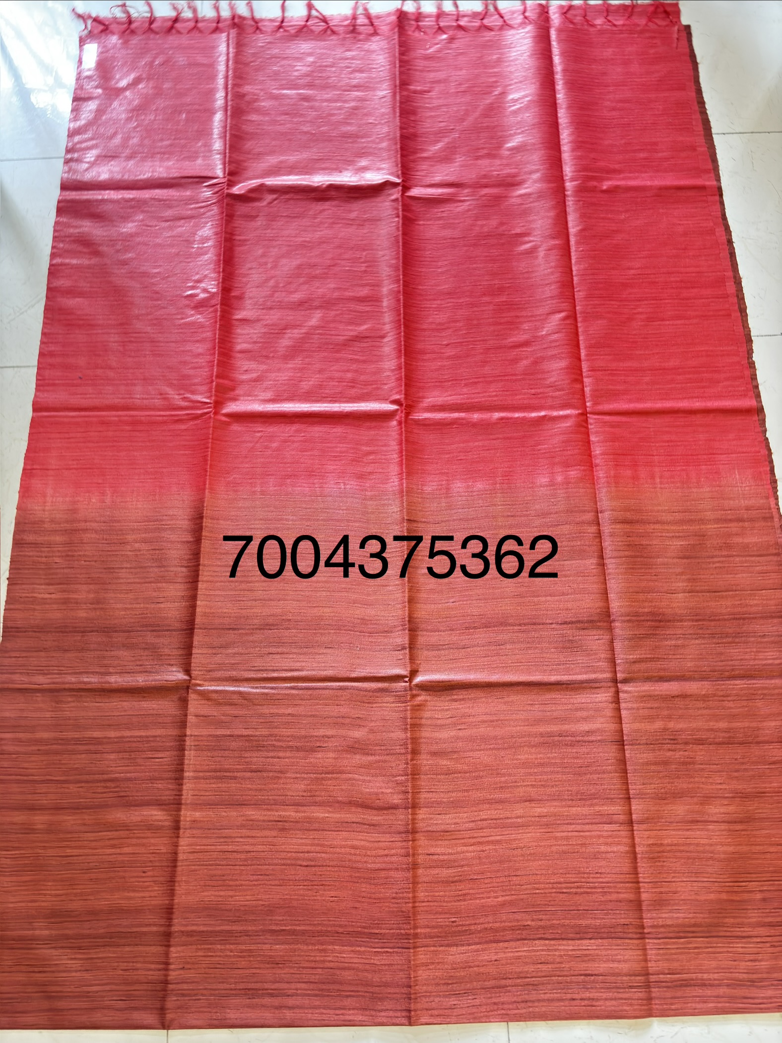 Pure Silk Tussar Ghicha Saree with Woven Zari Border 7 Pure Silk Tussar Ghicha Saree with Woven Zari Border - Image 5