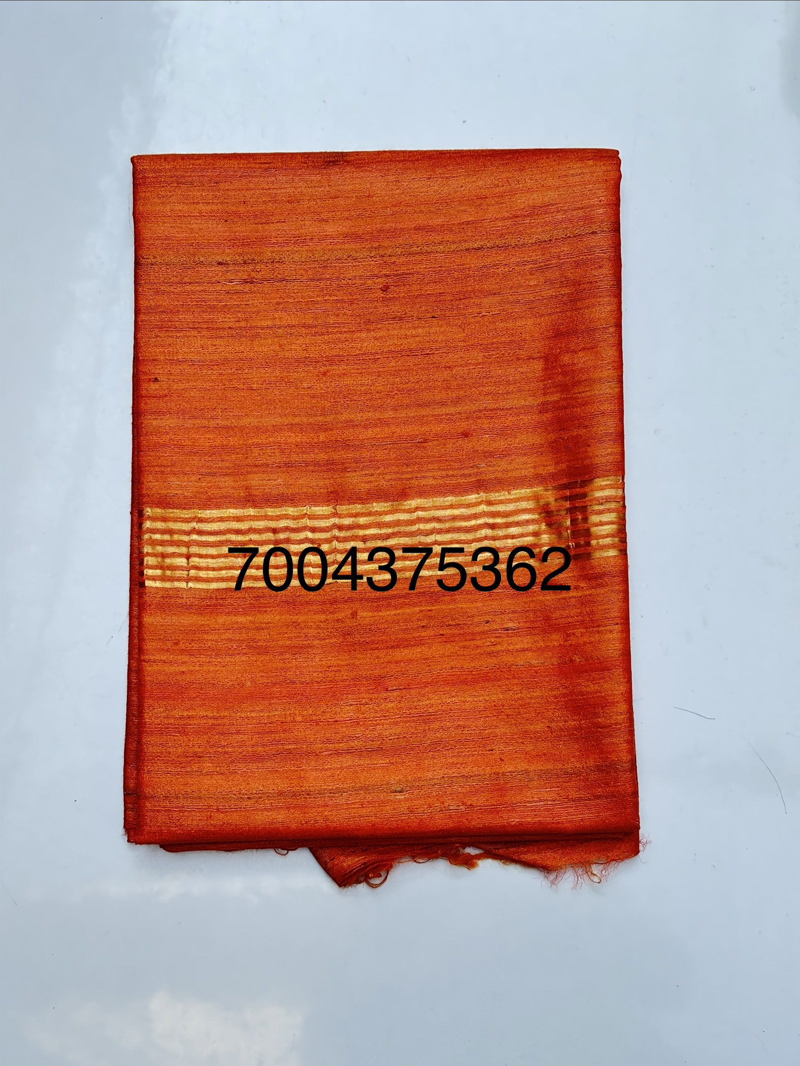 Pure Silk Tussar Ghicha Saree with Woven Zari Border 4 Pure Silk Tussar Ghicha Saree with Woven Zari Border - Image 2