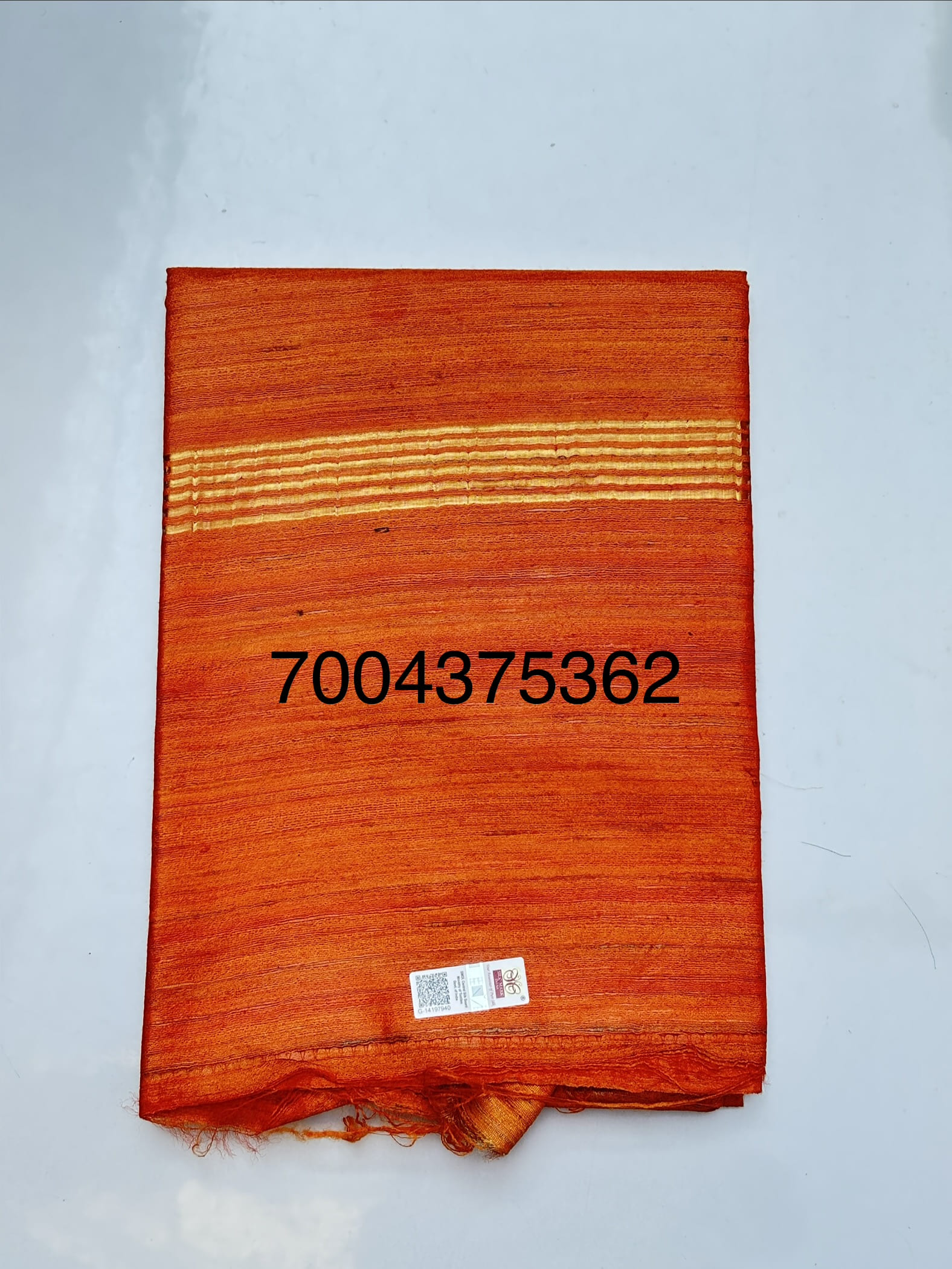 Pure Silk Tussar Ghicha Saree with Woven Zari Border 5 Pure Silk Tussar Ghicha Saree with Woven Zari Border - Image 3