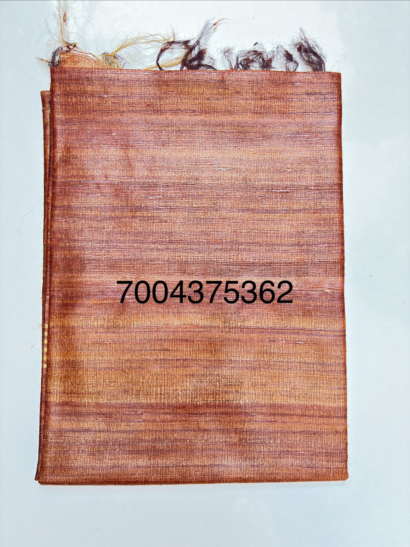Pure Silk Tussar Ghicha Saree with Woven Zari Border 5 Pure Silk Tussar Ghicha Saree with Woven Zari Border - Image 3