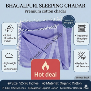 Lucky Sleep® Bhagalpuri Andi Chadar Double Thread 53 X 96 inch Purple