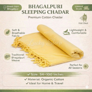 Lucky Sleep® Bhagalpuri Andi Dull Chadar Double Thread 54 X 100 inch Combo Pack