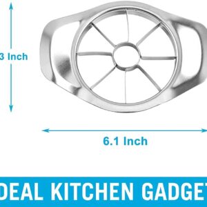 De’ Luce Stainless Steel Apple Cutter, Pizza Cutter, 2 in 1 Peeler with Cheese Grater Combo Set of 4