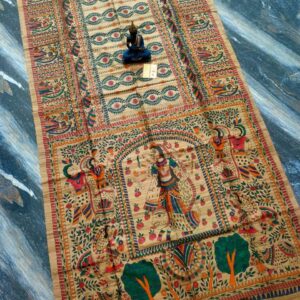 Tussar Ghicha Madhubani HandPainted Full Body Saree