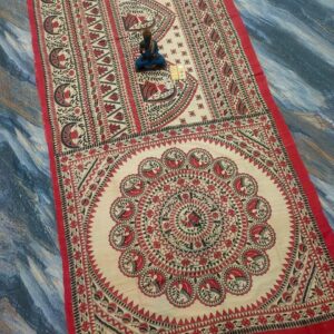 Tussar Ghicha Madhubani HandPainted Full Body Saree