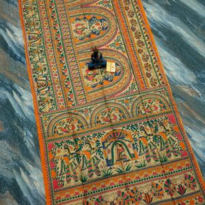 Tussar Ghicha Madhubani HandPainted Full Body Saree