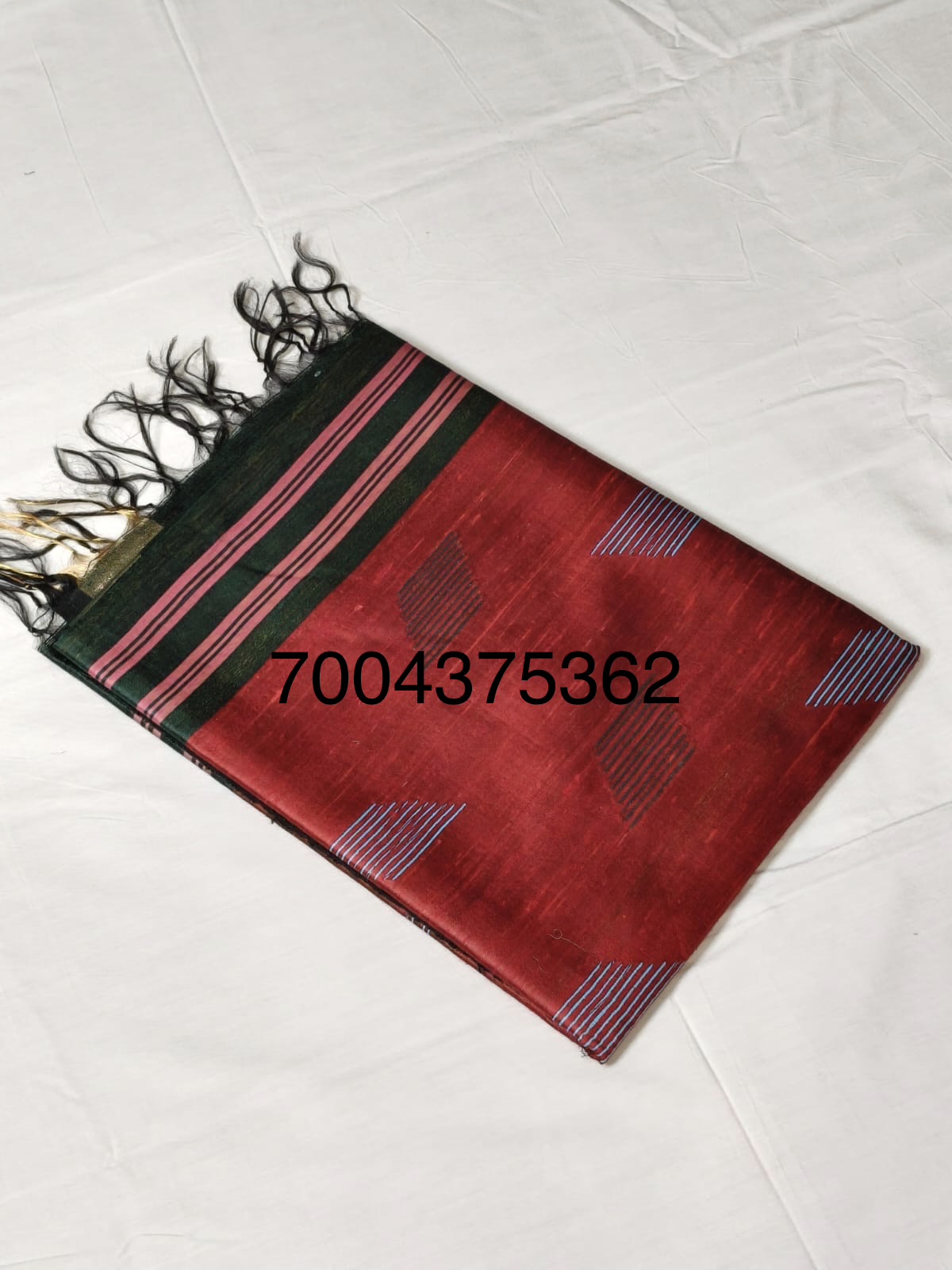 Handloom Woven Pure Dupion Silk Saree 4 Handloom Woven Pure Dupion Silk Saree - Image 2