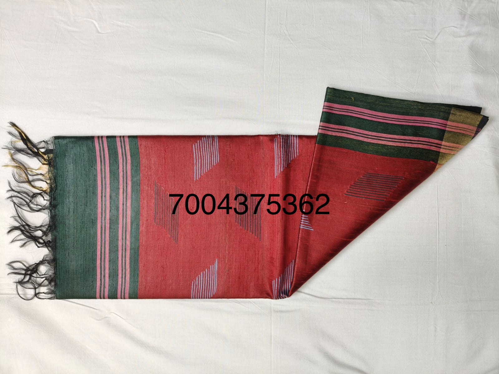 Handloom Woven Pure Dupion Silk Saree 5 Handloom Woven Pure Dupion Silk Saree - Image 3