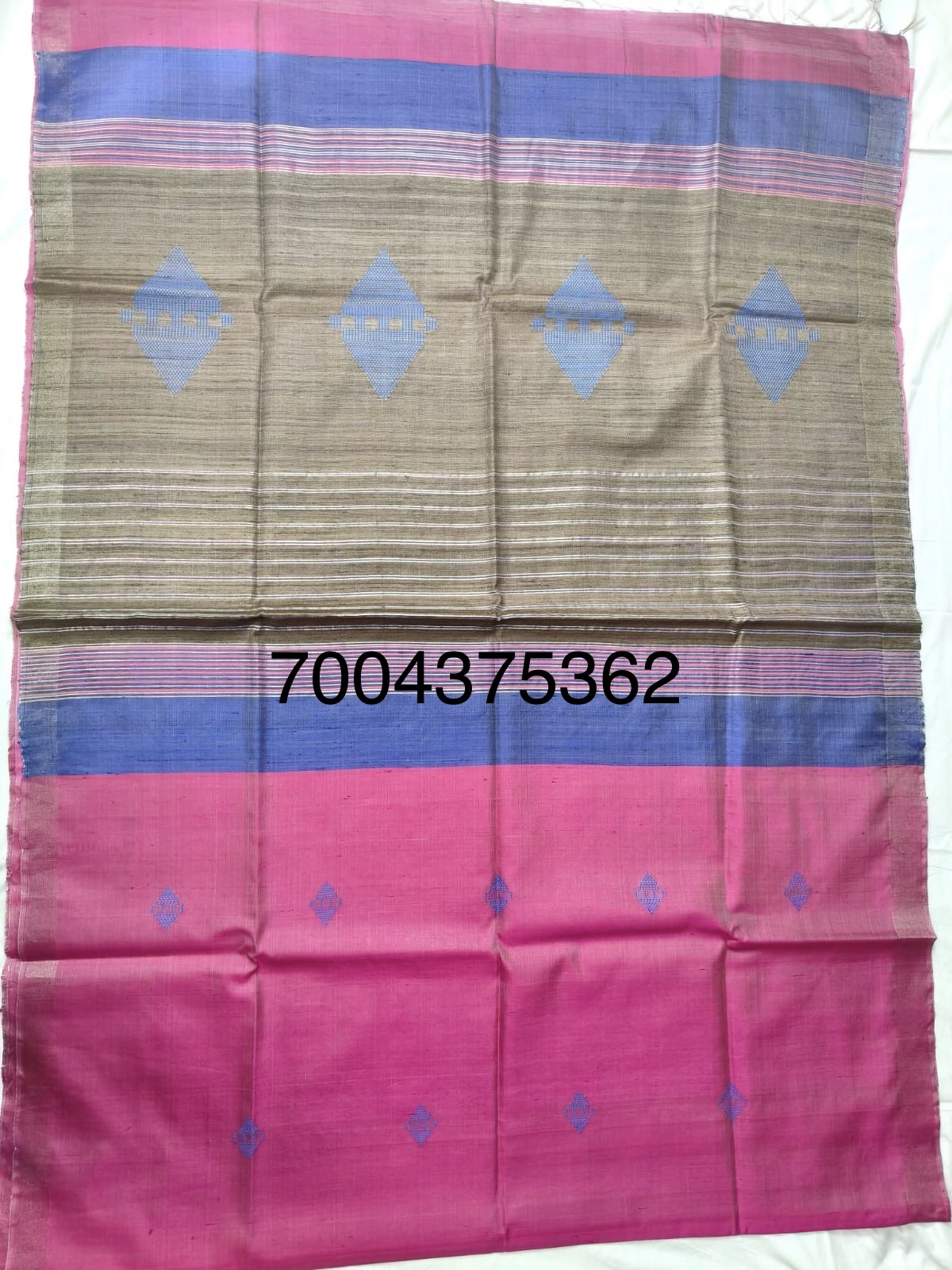 Handloom Woven Pure Dupion Silk Saree 6 Handloom Woven Pure Dupion Silk Saree - Image 4