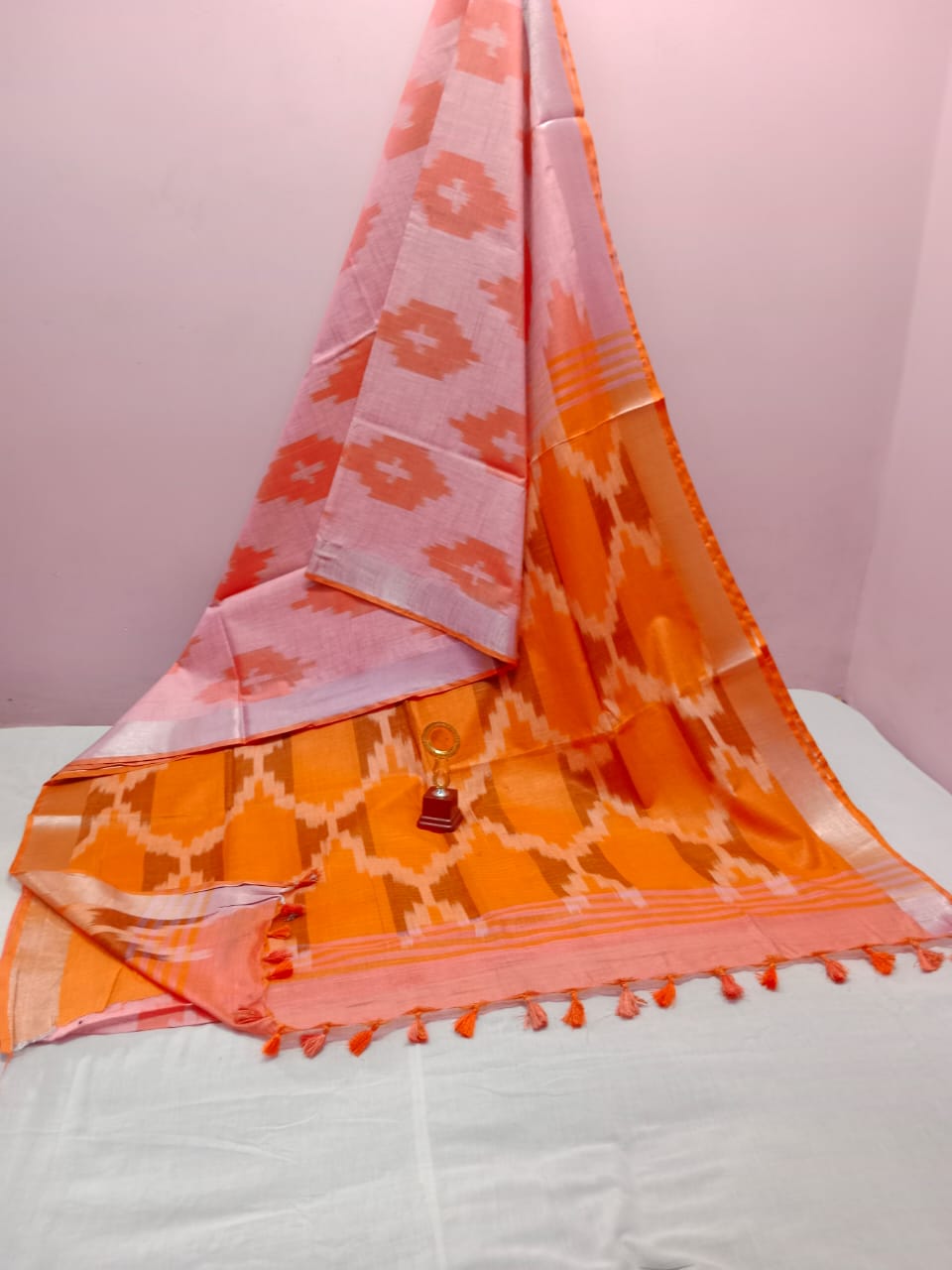 Bhagalpuri Handloom Pure Cotton Ikkat Saree for Women 3 Bhagalpuri Handloom Pure Cotton Ikkat Saree for Women