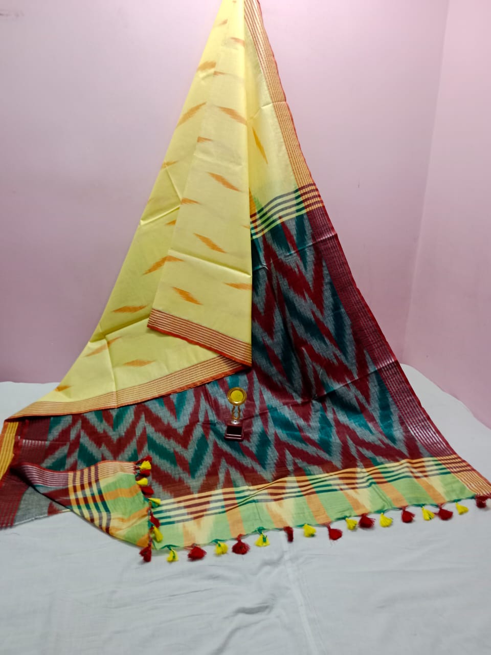 Bhagalpuri Handloom Pure Cotton Ikkat Saree for Women 1 Bhagalpuri Handloom Pure Cotton Ikkat Saree for Women