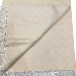 Lucky Sleep® Bhagalpuri Silky Soft Chadar Large Checked 52×96 inch Yellow