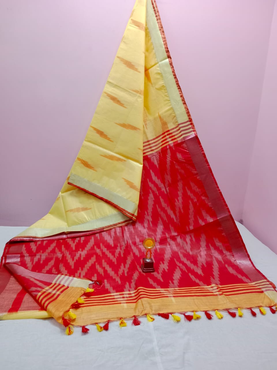 Bhagalpuri Handloom Pure Cotton Ikkat Saree for Women 2 Bhagalpuri Handloom Pure Cotton Ikkat Saree for Women