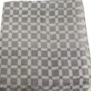 Lucky Sleep® Bhagalpuri Silky Soft Chadar Large Checked 52×96 inch Grey