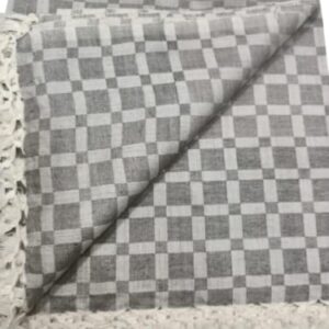 Lucky Sleep® Bhagalpuri Silky Soft Chadar Large Checked 52×96 inch Grey