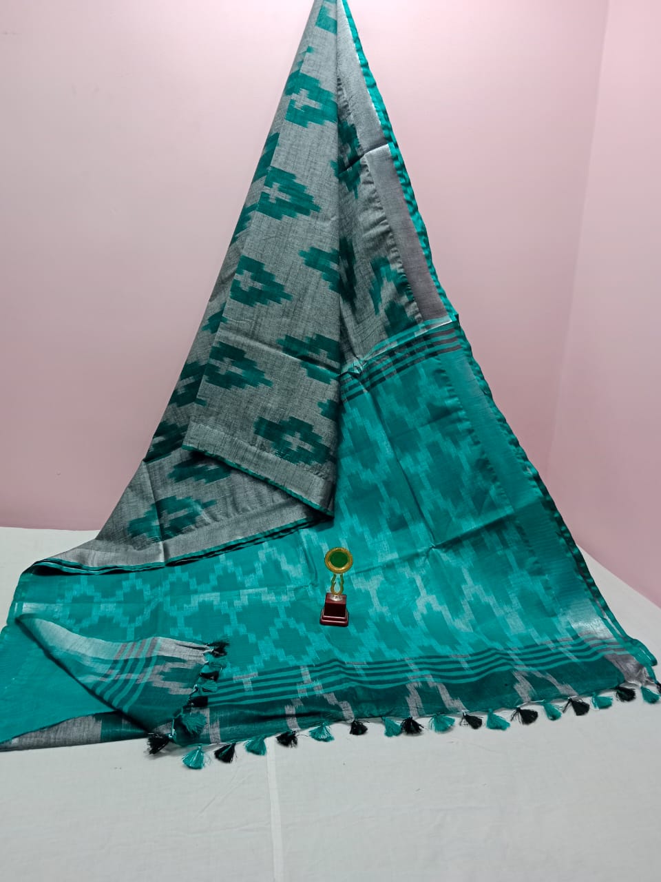Bhagalpuri Handloom Pure Cotton Ikkat Saree for Women 2 Bhagalpuri Handloom Pure Cotton Ikkat Saree for Women