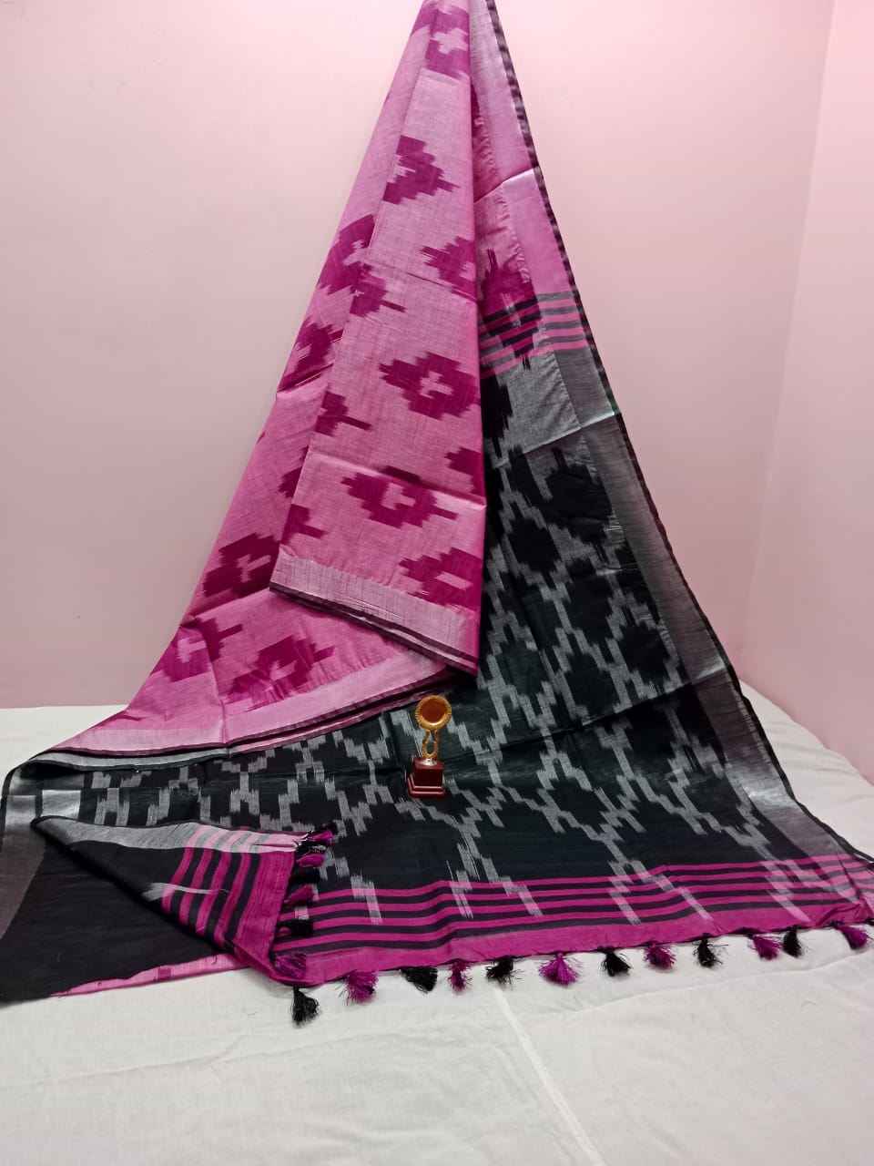 Bhagalpuri Handloom Pure Cotton Ikkat Saree for Women 2 Bhagalpuri Handloom Pure Cotton Ikkat Saree for Women