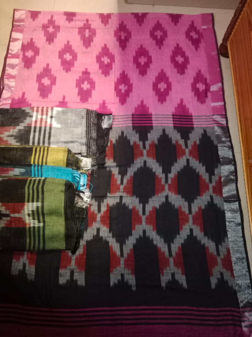 Bhagalpuri Handloom Pure Cotton Ikkat Saree for Women 1 Bhagalpuri Handloom Pure Cotton Ikkat Saree for Women