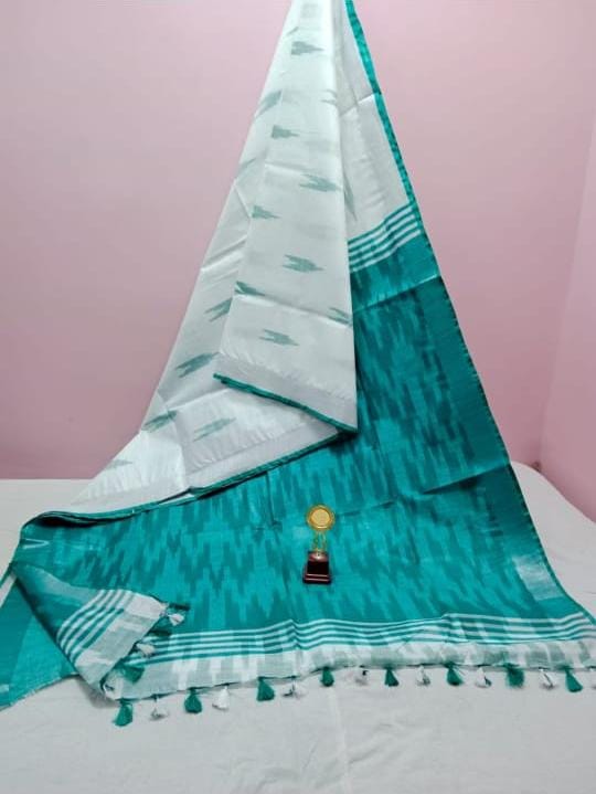 Bhagalpuri Handloom Pure Cotton Ikkat Saree for Women 1 Bhagalpuri Handloom Pure Cotton Ikkat Saree for Women