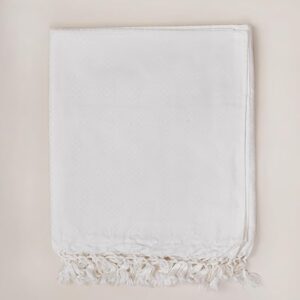 Lucky Sleep® Bhagalpuri Designer Chadar For Sleeping 52×96 inch White