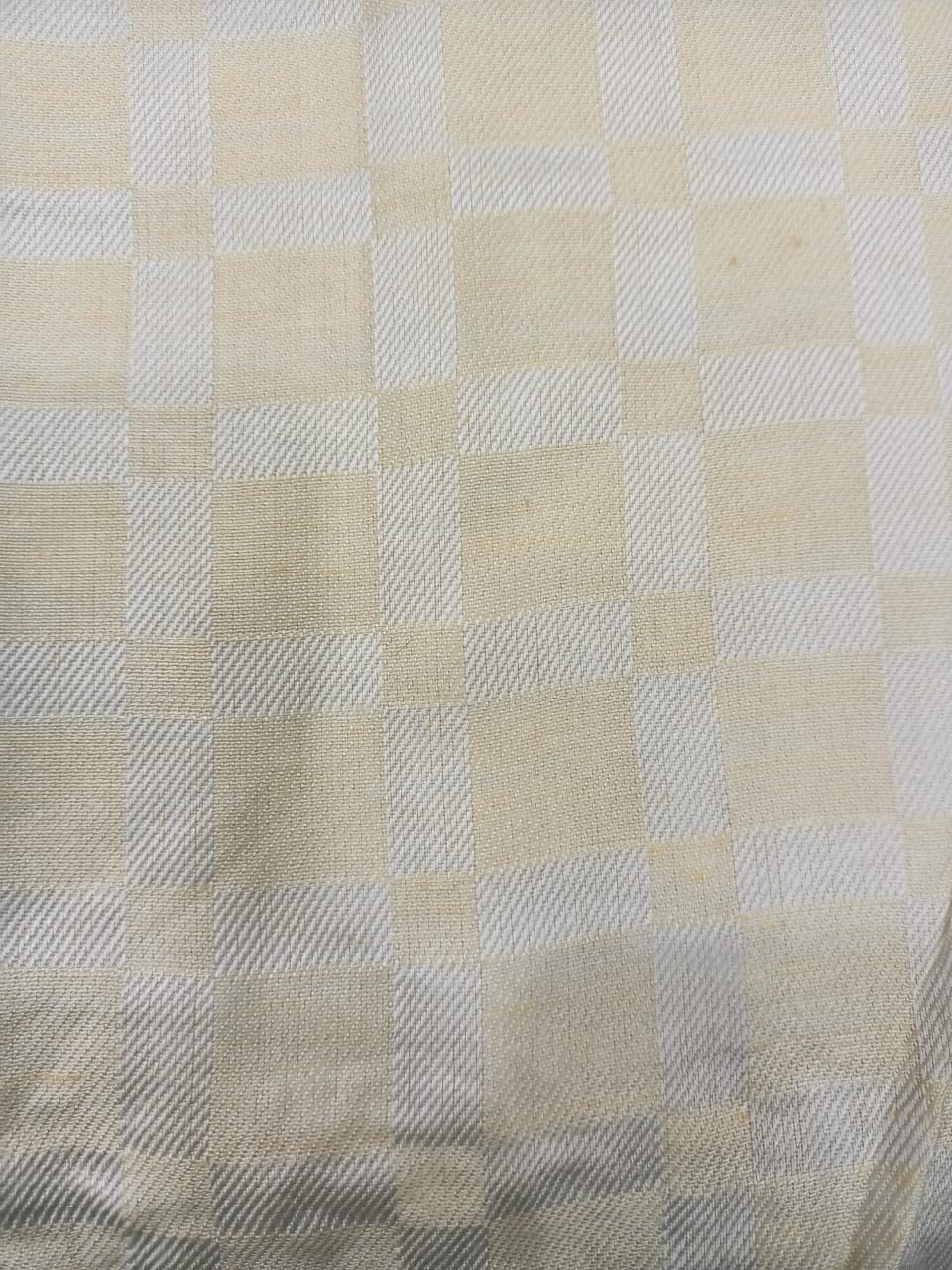 Lucky Sleep® Bhagalpuri Silky Soft Chadar Large Checked 52x96 inch Yellow
