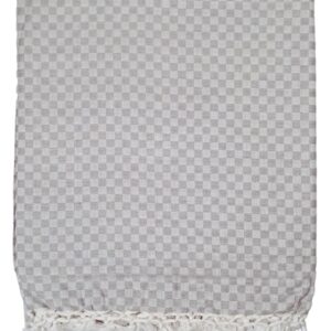 Lucky Sleep® Bhagalpuri Chadar Small Checked 52×96 inch Grey