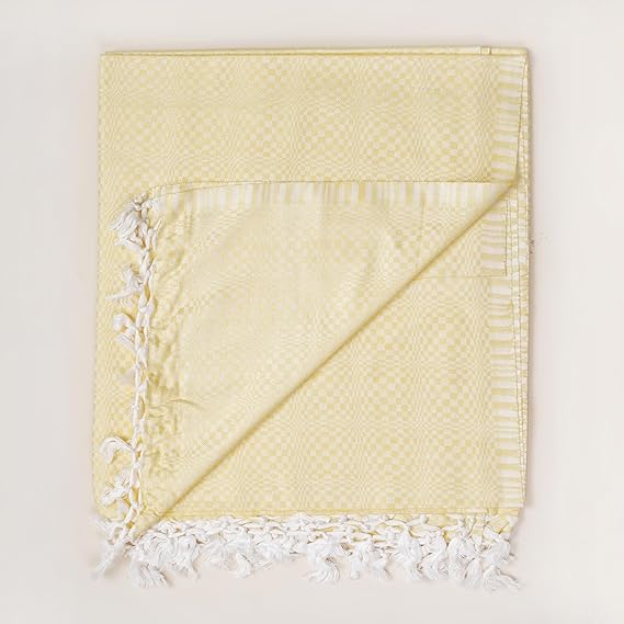 Lucky Sleep® Bhagalpuri Designer Chadar For Sleeping 52x96 inch Yellow 4 Lucky Sleep® Bhagalpuri Designer Chadar For Sleeping 52x96 inch Yellow - Image 2